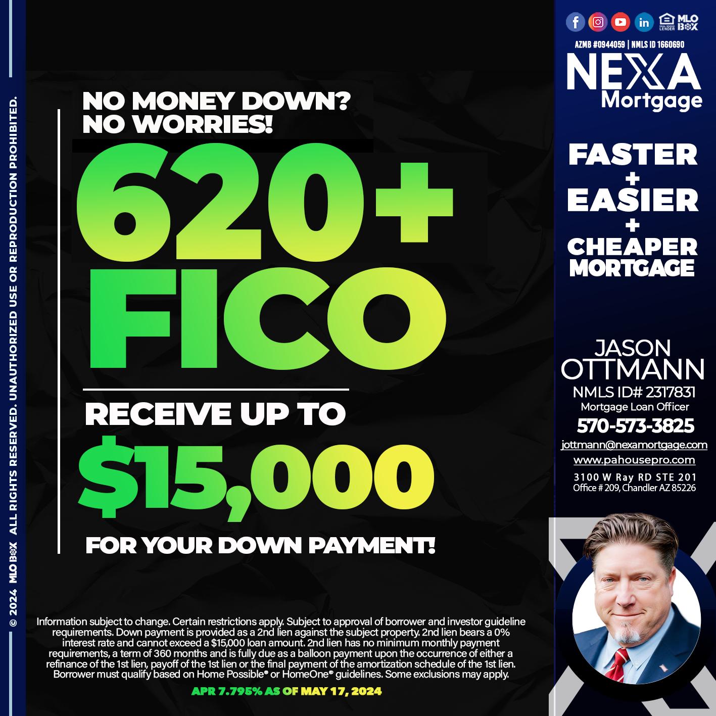 620 FICO - Jason Ottmann -Mortgage Loan Officer