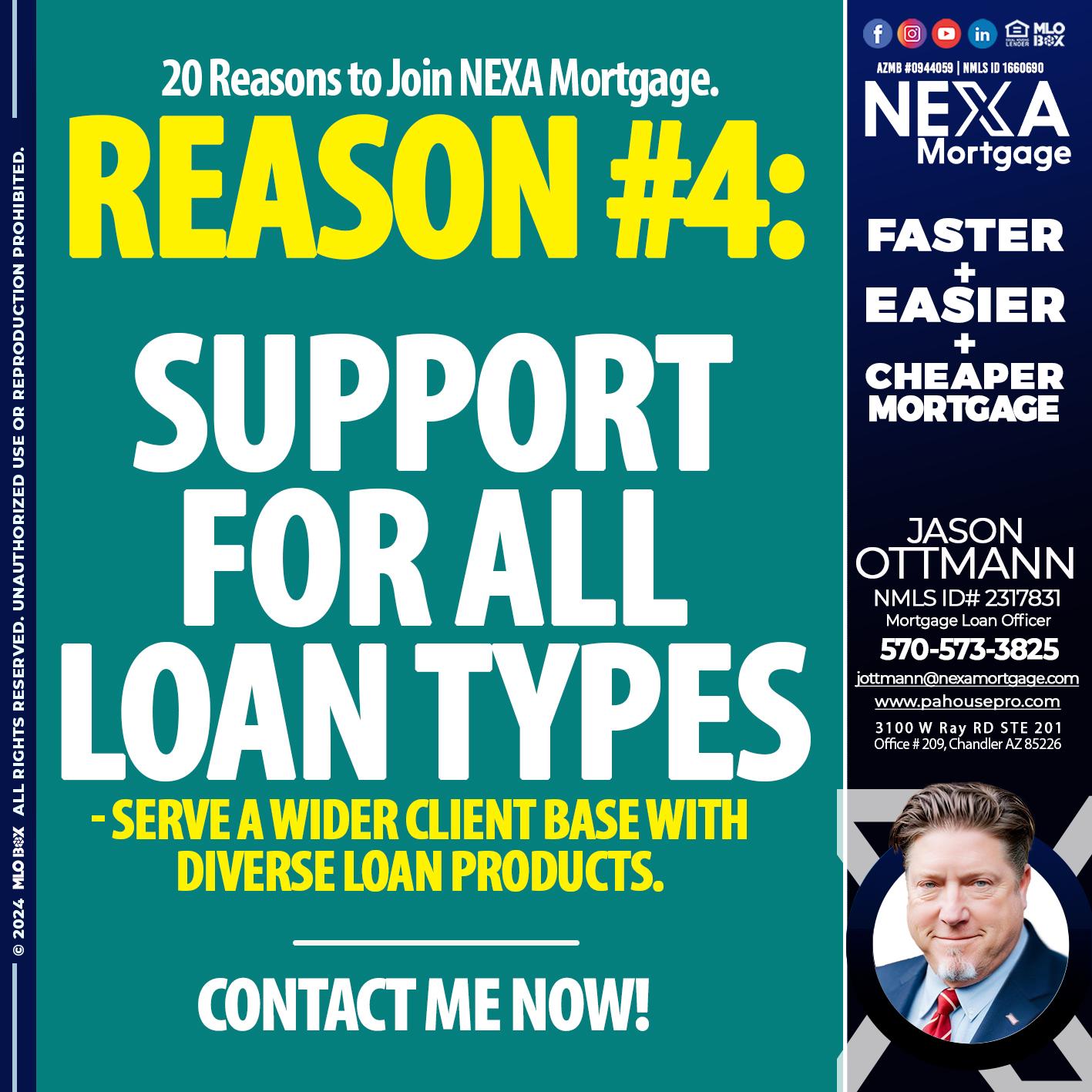 REASON 4 - Jason Ottmann -Mortgage Loan Officer