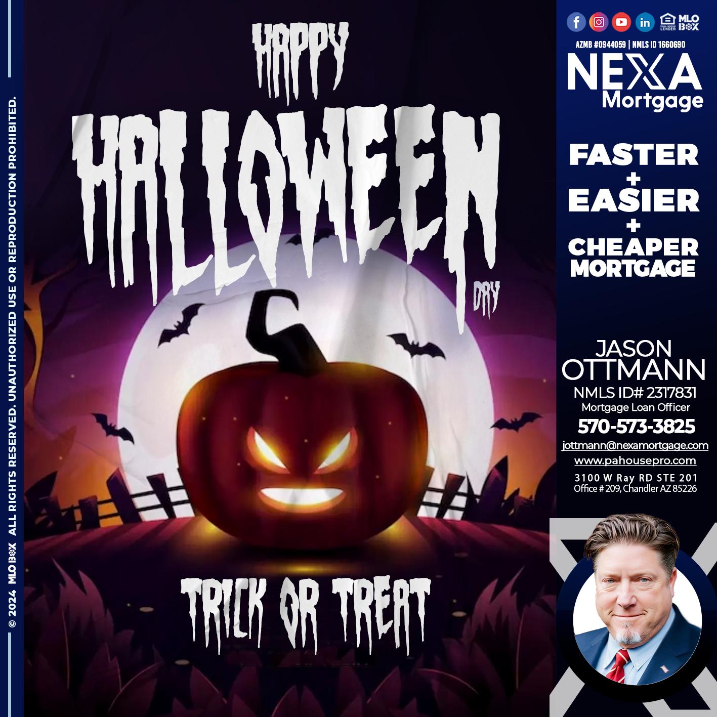 HAPPY HALLOWEEN DAY - Jason Ottmann -Mortgage Loan Officer