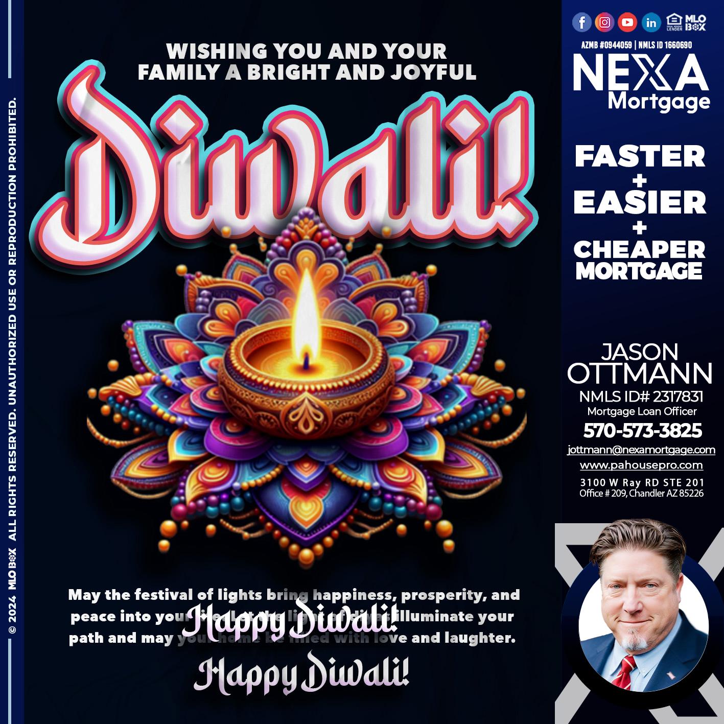 HAPPY DIWALI - Jason Ottmann -Mortgage Loan Officer