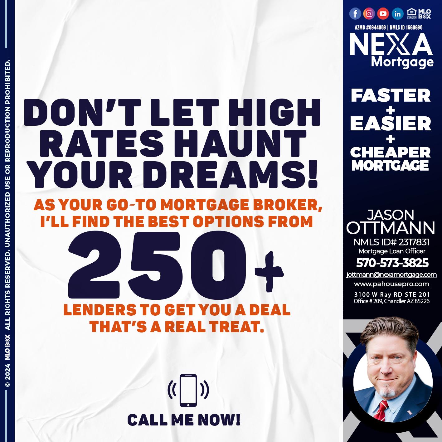 250 + LENDERS - Jason Ottmann -Mortgage Loan Officer