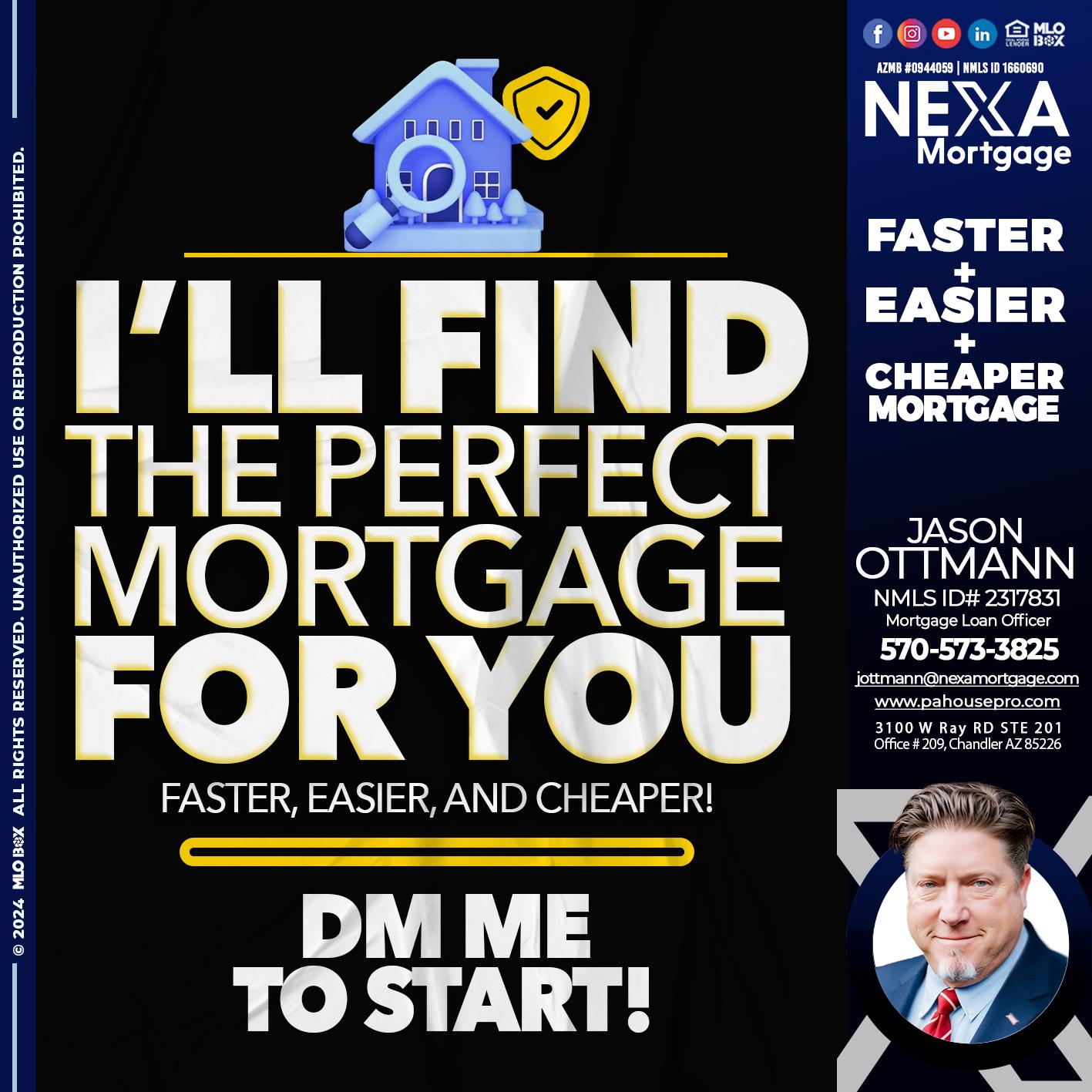 I WILL FIND YOU - Jason Ottmann -Mortgage Loan Officer