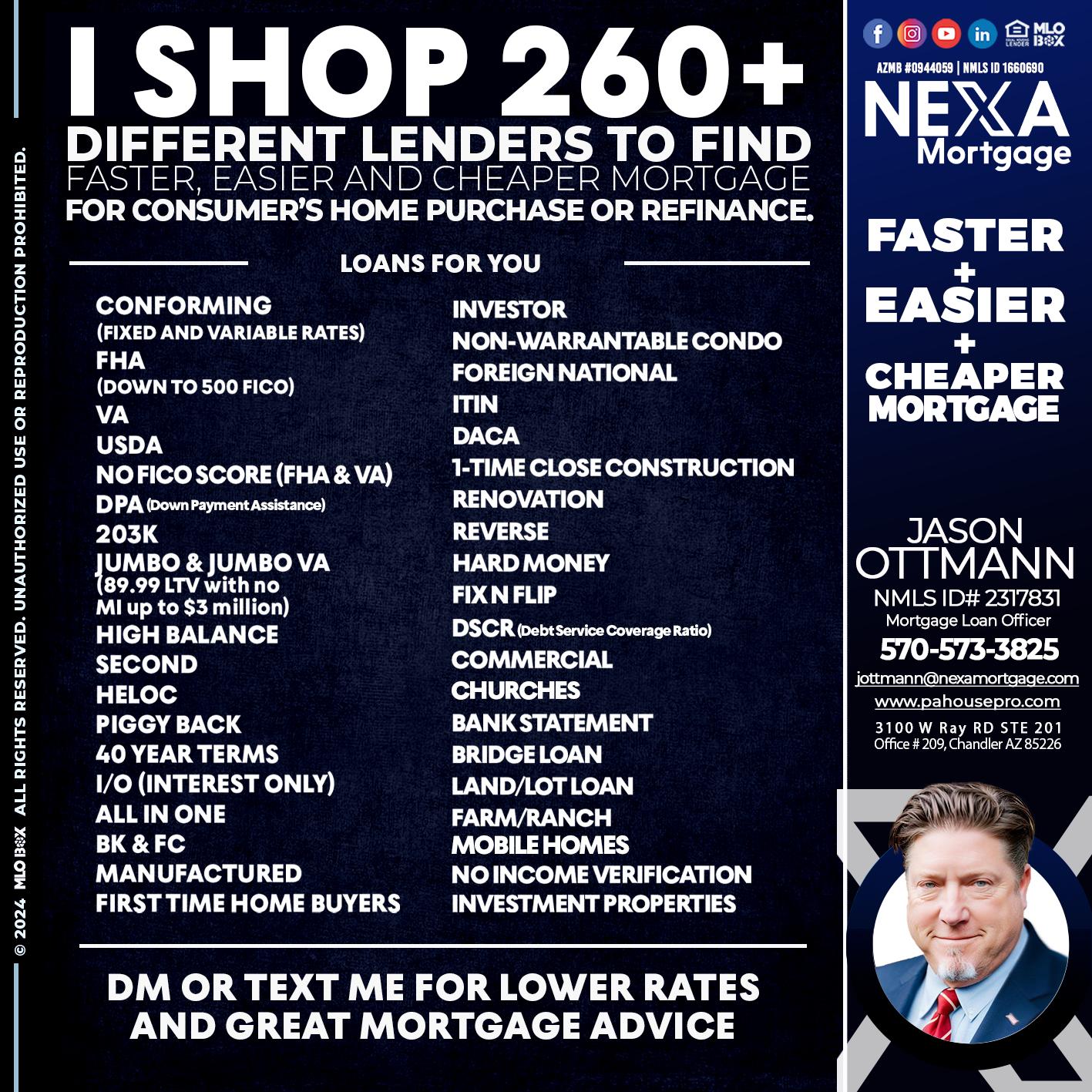 i shop 260+ - Jason Ottmann -Mortgage Loan Officer